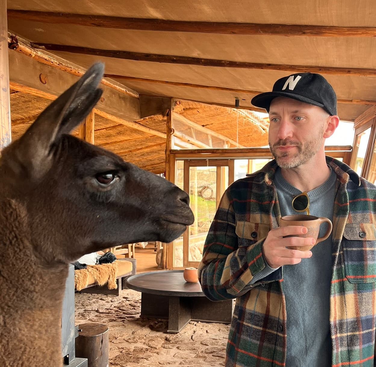 Me with a llama.